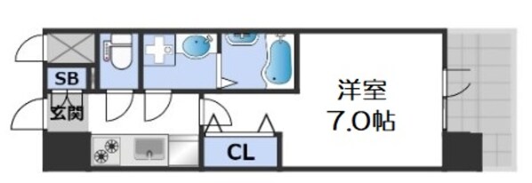 エスリードレジデンス大阪難波の物件間取画像